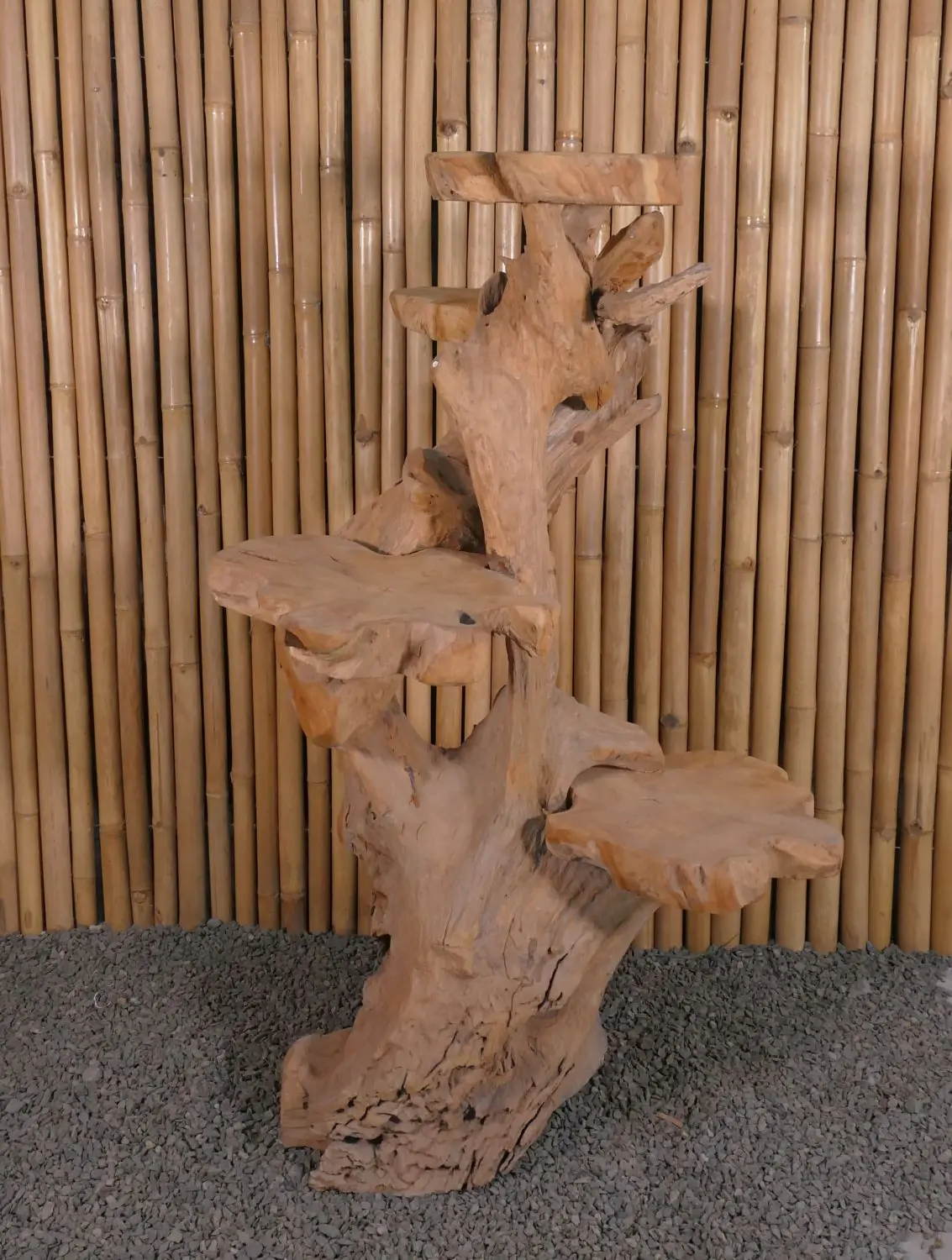  Product image 6 of the product “Shelf made of teak wood about approx. 140cm height ”